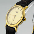 Load image into Gallery viewer, LONGINES 153 18K 750 Solid Gold Quartz Belt brown excellent condition 22.5cm