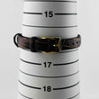 Load image into Gallery viewer, LONGINES 153 18K 750 Solid Gold Quartz Belt brown excellent condition 22.5cm