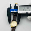 Load image into Gallery viewer, LONGINES 153 18K 750 Solid Gold Quartz Belt brown excellent condition 22.5cm