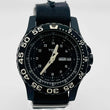 Load image into Gallery viewer, Traser 0131758 quartz day date Bezel and dial are black Belt has scratches and dirt 44.2mm