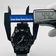 Load image into Gallery viewer, Traser 0131758 quartz day date Bezel and dial are black Belt has scratches and dirt 44.2mm