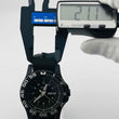 Load image into Gallery viewer, Traser 0131758 quartz day date Bezel and dial are black Belt has scratches and dirt 44.2mm