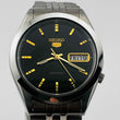 Load image into Gallery viewer, SEIKO 7S26-Q0X0 Seiko 5 Automatic Day Date Back Skeleton Round Black Dial 34.6mm
