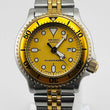 Load image into Gallery viewer, SEIKO 3E25-0A50 DIVER'S200m 3 hands Date Quartz Gold face 32.0mm