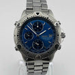 Load image into Gallery viewer, SEIKO 7T32-6E40 Quartz chronograph blue dial men's watch 36.8mm