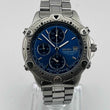 Load image into Gallery viewer, SEIKO 7T32-6E40 Quartz chronograph blue dial men's watch 36.8mm