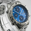 Load image into Gallery viewer, SEIKO 7T32-6E40 Quartz chronograph blue dial men's watch 36.8mm