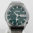 Load image into Gallery viewer, CITIZEN COSMOTRON 4-791061K Electromagnetic Temp Day Date Green Dial 33.1mm