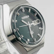 Load image into Gallery viewer, CITIZEN COSMOTRON 4-791061K Electromagnetic Temp Day Date Green Dial 33.1mm