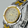 Load image into Gallery viewer, HERMES Ladies Quartz Clipper Combi CL4.220 Ivory Dial 23.8mm