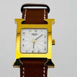 Load image into Gallery viewer, HERMES H Watch HH1.201 Quartz Leather Strap White Dial Women's Watches 21.0mm