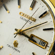 Load image into Gallery viewer, CITIZEN CRYSTRON 4-730445TA Quartz Windshield damaged day date of the week 35.6