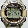 Load image into Gallery viewer, CITIZEN Q&Q Radio Solar Digital Silver DP62 Men's Windshield scratched 45.2mm