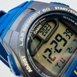 Load image into Gallery viewer, Casio sports gear LAP MEMORY 60 W-734J-2AJF blue with windshield scratches 38.5m