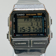 Load image into Gallery viewer, Casio data bank 150 DB-1500 digital quartz square dial stainless band 36.0mm