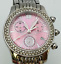 Load image into Gallery viewer, ALPREDO VERSACE V415H chronograph date pink shell quartz women's with stone 32.0