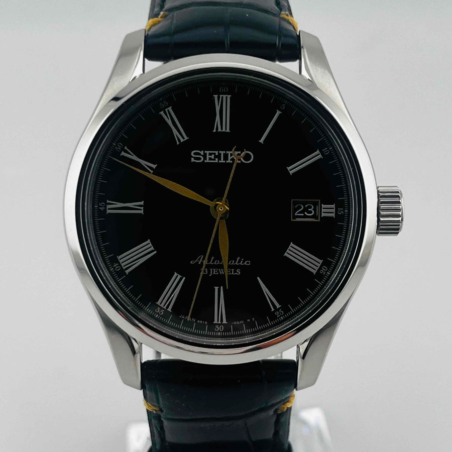 SEIKO Presage 6R15-03E0 SARX029 Automatic Black Lacquer Dial Date Men's Watch 39.9