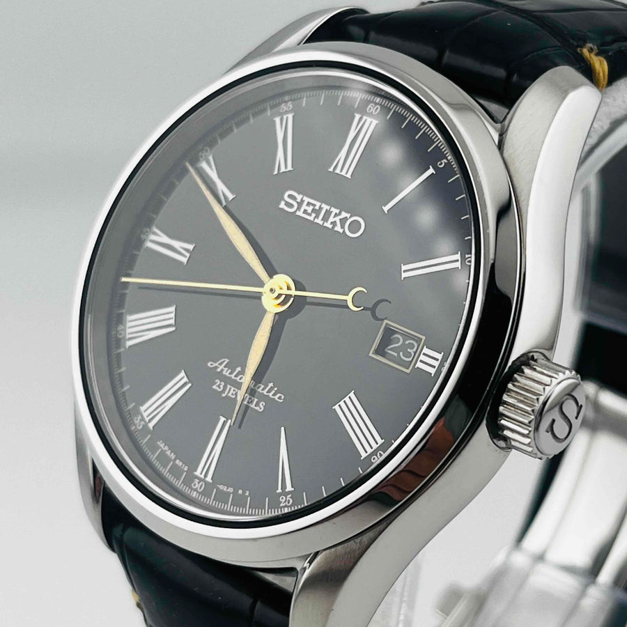 SEIKO Presage 6R15-03E0 SARX029 Automatic Black Lacquer Dial Date Men's Watch 39.9