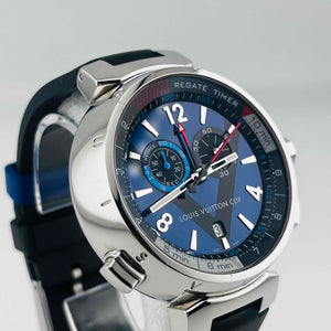 LOUIS VUITTON Tambour Regatta SZ9391 Q102D Quartz Blue Dial 46.8mm