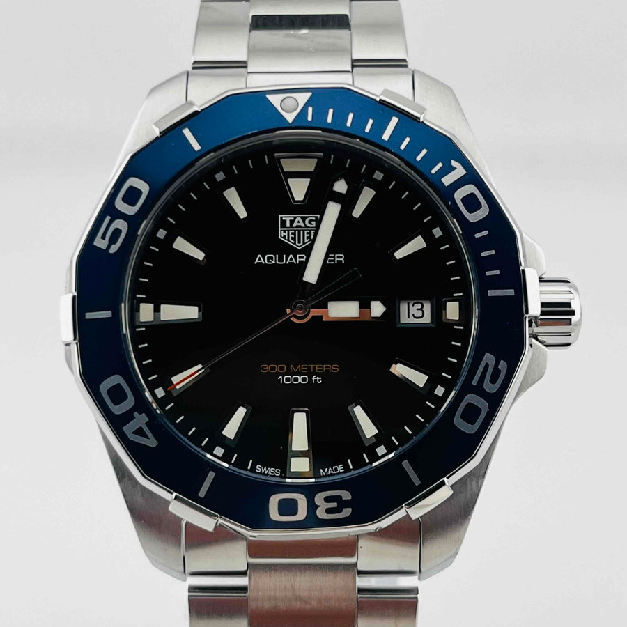 Tag Heuer WAY111C Aquaracer Date Quartz Navy Dial Men's Watch 40.7mm