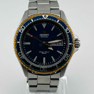 Orient F692-UACO Automatic Blue dial Day Date men's watch 40.3mm