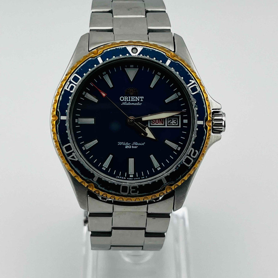 Orient F692-UACO Automatic Blue dial Day Date men's watch 40.3mm