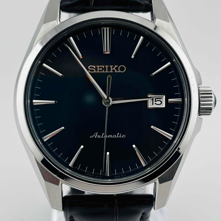 SEIKO Presage 6R15-03S0 Automatic Navy Dial Brown Leather Strap 38.1mm