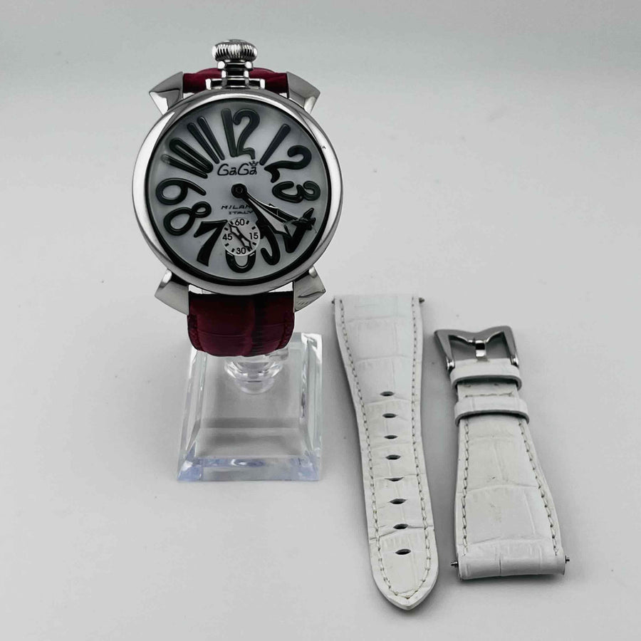 GaGa MILANO Manuale 48 N.9367 Men's Watch Spare belt included