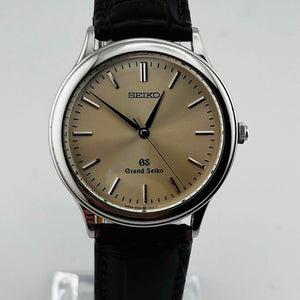 GRAND SEIKO 9581-7000 Quartz Champagne gold crystal Brown belt 35.3mm