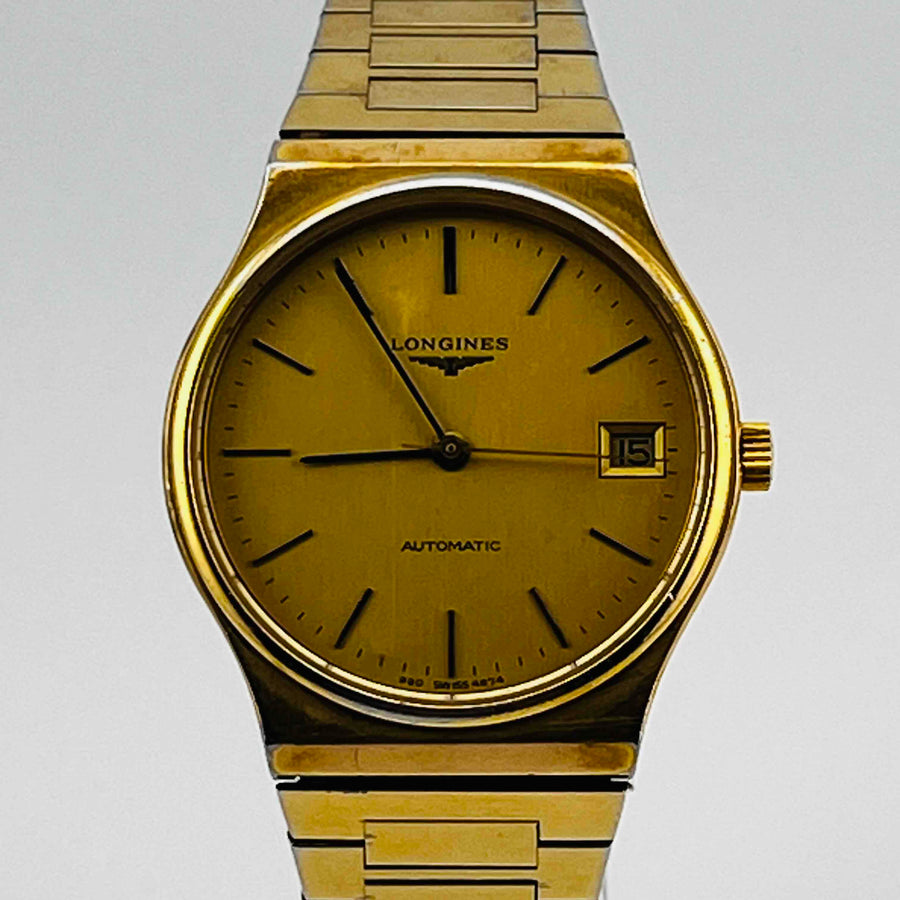 LONGINES Automatic men's watch 2 golden date 32.5mm