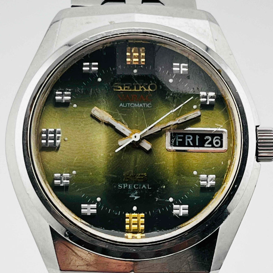 King Seiko Special Banack 5256-6000 5-sided cut Green dial Automatic 32.4mm