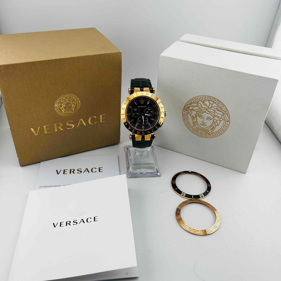 VERSACE VERQ00420 Quartz dial and strap both green replacement bezel available 41.4