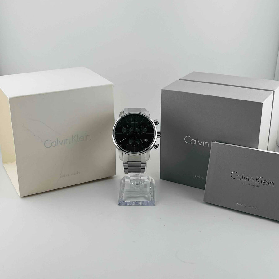 Calvin Klein K2G 271 Quartz grey black dial Chronograph 43.0mm