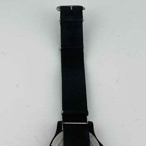 Traser 0131758 quartz day date Bezel and dial are black Belt has scratches and dirt 44.2mm