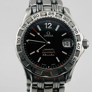 OMEGA Seamaster Quartz 200M 666ft Belt dirty Black Dial 36.1mm