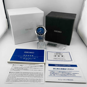 SEIKO BRIGHTZ SAGZ049 7B24-0AK0 Solar radio quartz blue dial men's watch 36.7mm