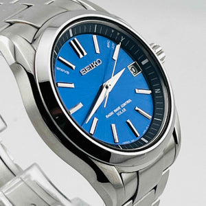 SEIKO BRIGHTZ SAGZ049 7B24-0AK0 Solar radio quartz blue dial men's watch 36.7mm