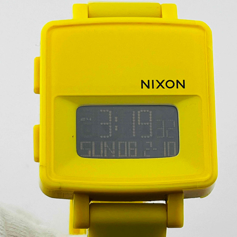 NIXON TRIGITAL A163-1536 LIME PLASTIC BRACELET Yellow watch 34.5mm