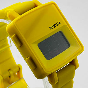 NIXON TRIGITAL A163-1536 LIME PLASTIC BRACELET Yellow watch 34.5mm