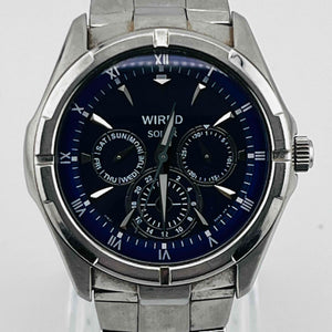 SEIKO WIRED CHRONOGRAPH V14J-OBV1 SOLAR blue dial 38.4mm