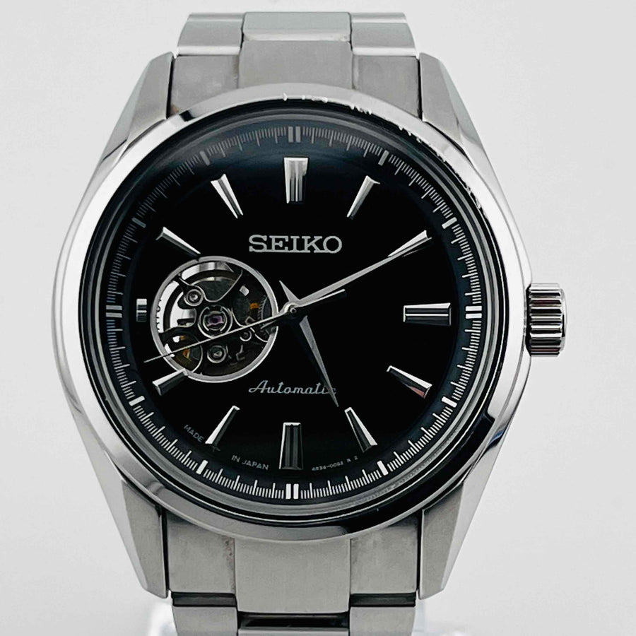 SEIKO Presage Mechanical 4R38-00S0 Automatic Black Dial Men's Watch 39.8mm