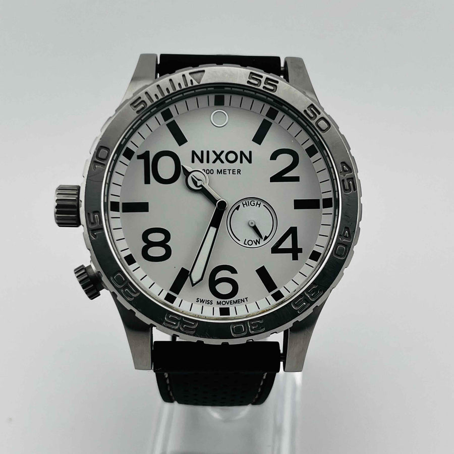 NIXON THE51-30 White quartz Men's Watch Belt Dirt 50.5mm