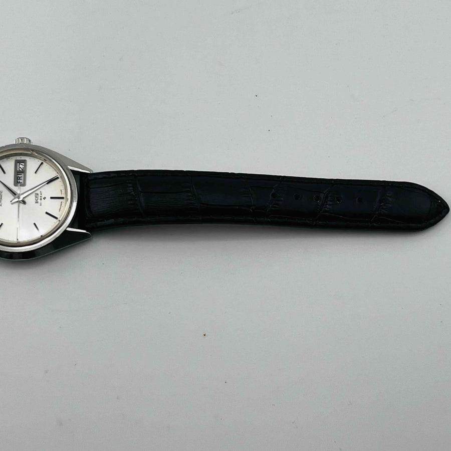 SEIKO KS HI-BEAT 5626-7110 AUTOMATIC daydate Black Belt 33..3mm