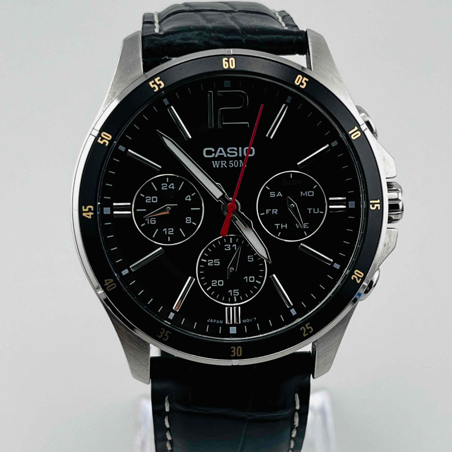 CASIO MTP-1374 quartz Chronograph Men's Watches 40.8mm