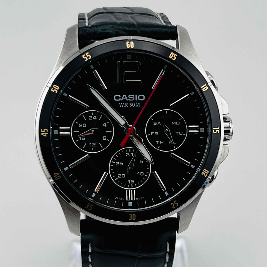 CASIO MTP-1374 quartz Chronograph Men's Watches 40.8mm