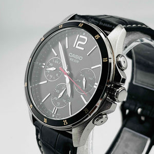 CASIO MTP-1374 quartz Chronograph Men's Watches 40.8mm