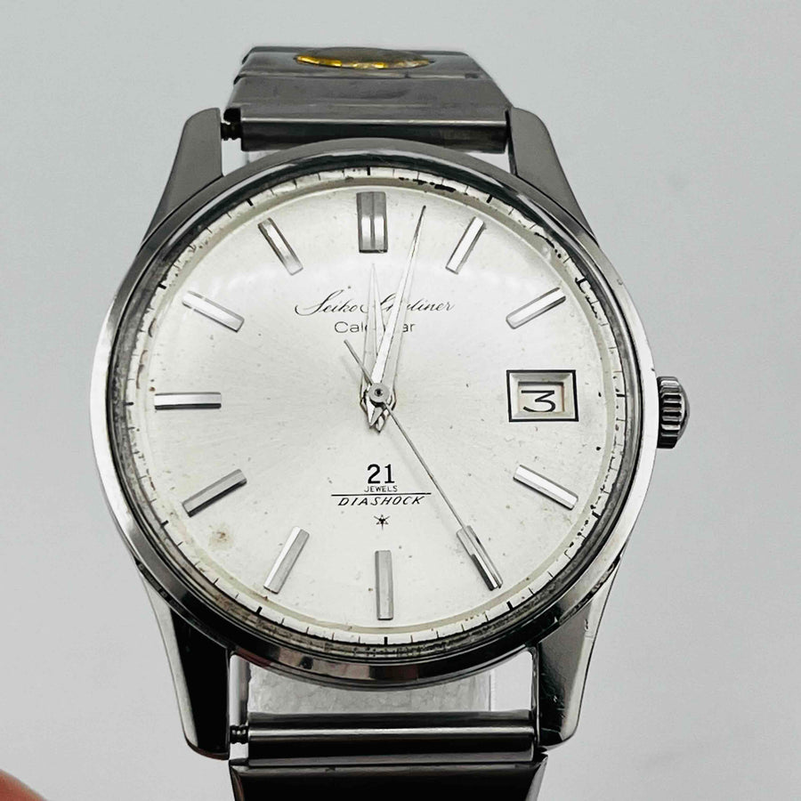 SEIKO Skyliner Calendar 21 Jewels Hand-wound Date Antique Vintage Watch 35.8mm