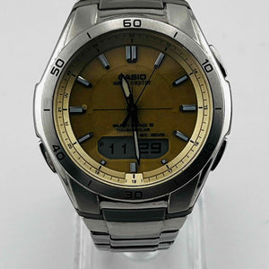 CASIO WVA-M640 Tough Solar Digital-Analog Multi Band 6 Gold Color 38.8mm