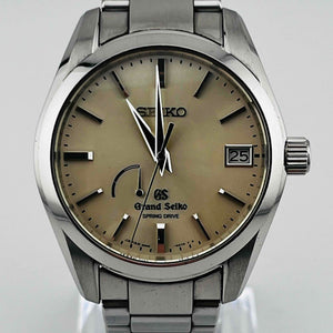 GRAND SEIKO SBGA083 9R65-0BH0 Spring Drive Automatic Winding Date Silver Dial 36.9