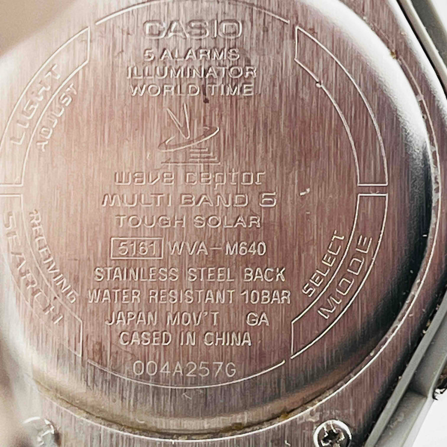 CASIO WVA-M640 Tough Solar Digital-Analog Multi Band 6 Gold Color 38.8mm